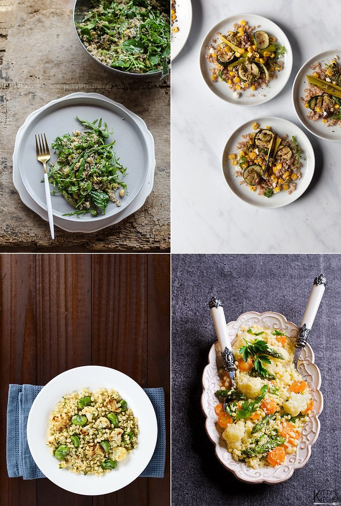 4 insalate di cereali con le verdure di stagione