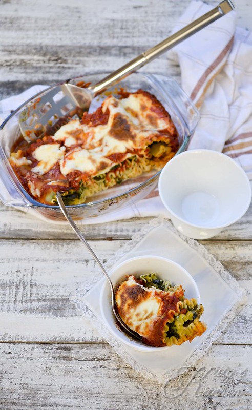Baked Lasagna riccia, stracchino & spinach