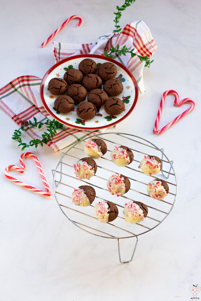 Biscotti al cacao e peppermint candy