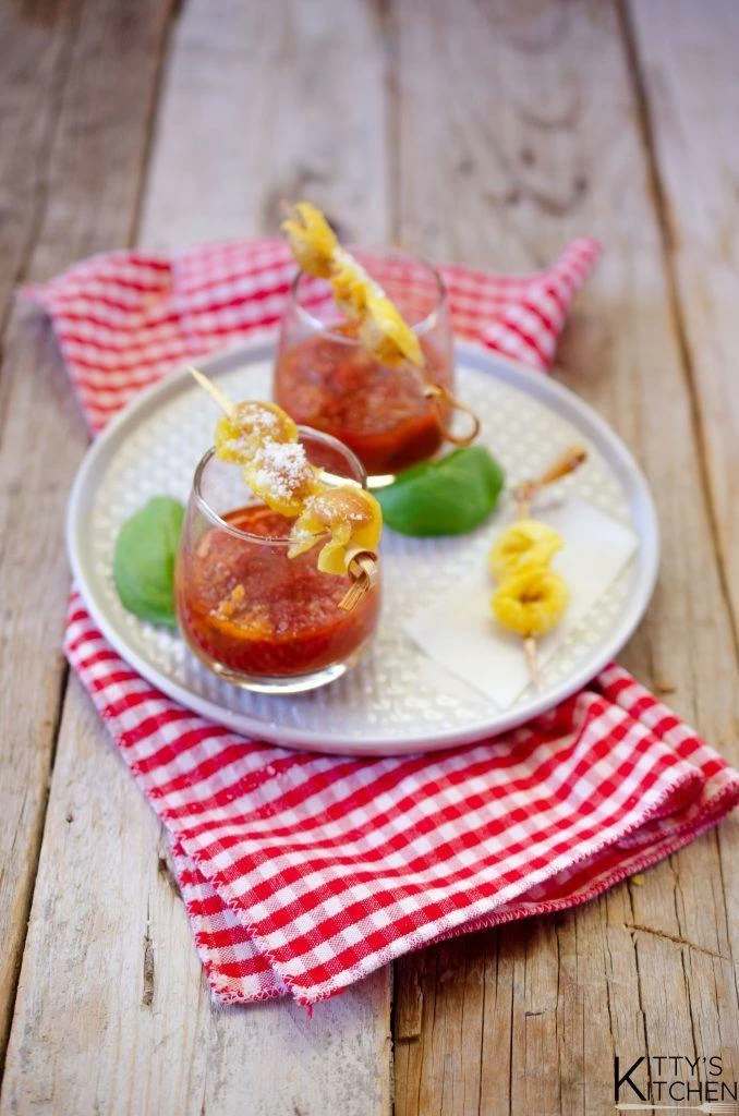 Cappelletti all’amatriciana finger food