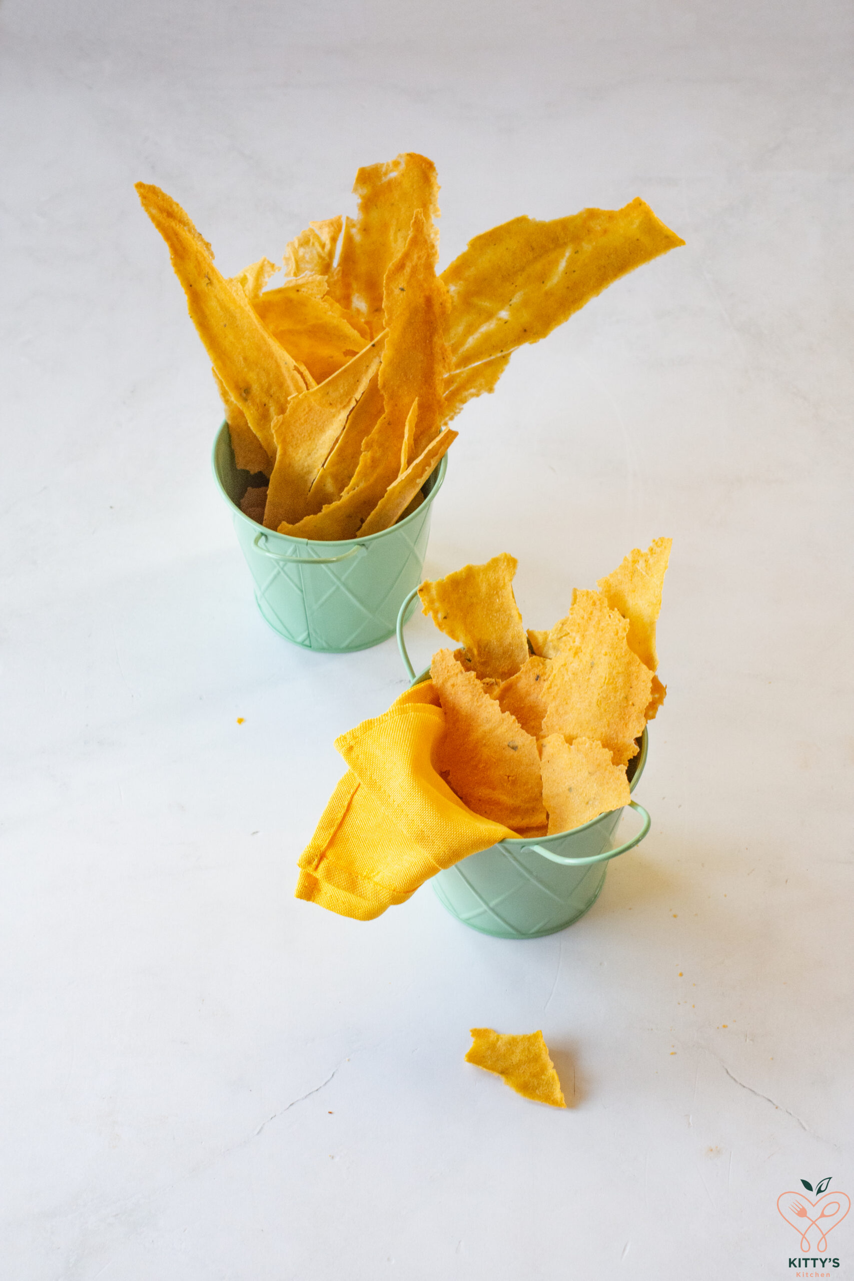 chips di mais e lenticchie rosse