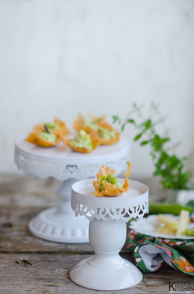 Cialde croccanti fave, asparagi e pecorino