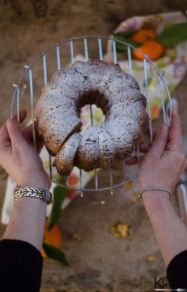 Ciambella pandoro, mandarino e cioccolato