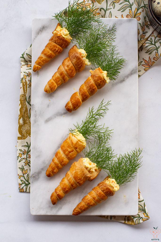 conetti pasquali, con uova e carote