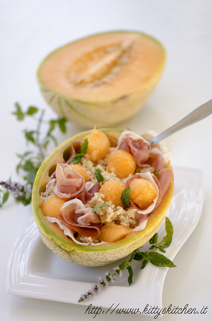 Couscous prosciutto, melone & Tai Rosso