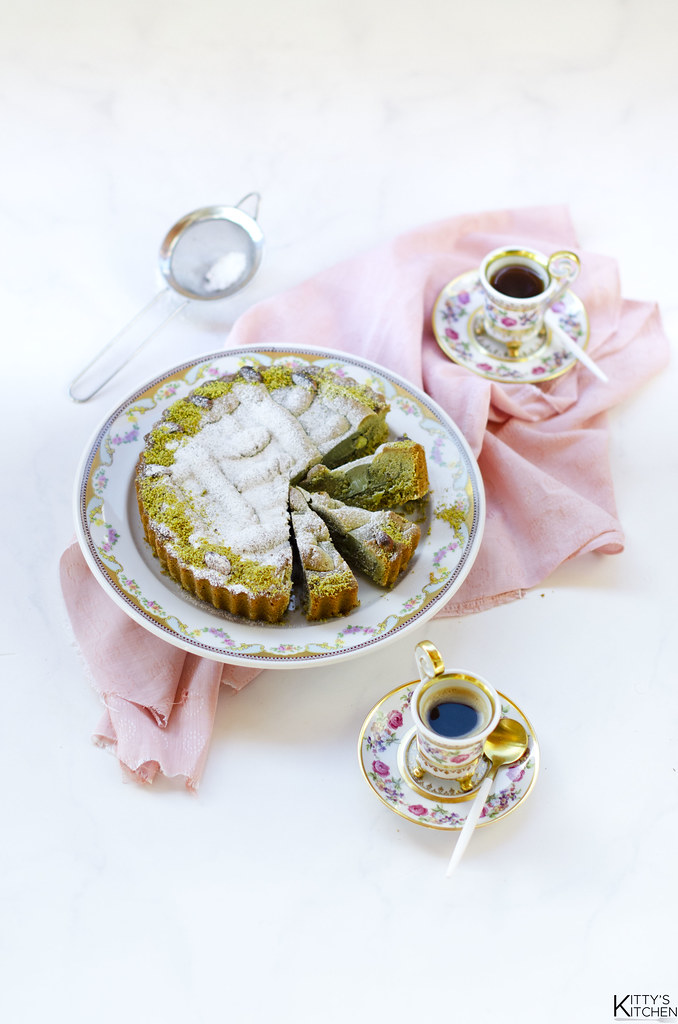 Crostata al doppio pistacchio