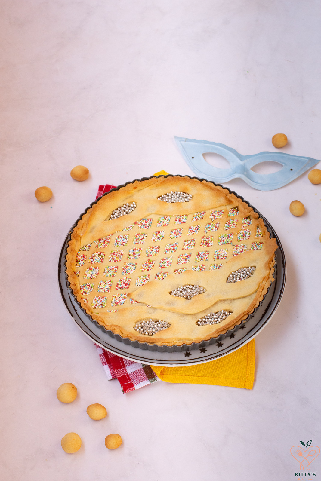 Crostata Arlecchino di Carnevale