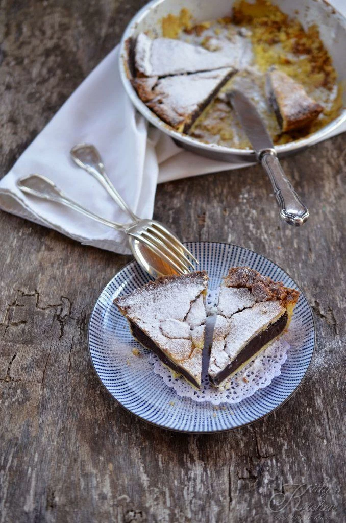 Crostata con ganache al cioccolato