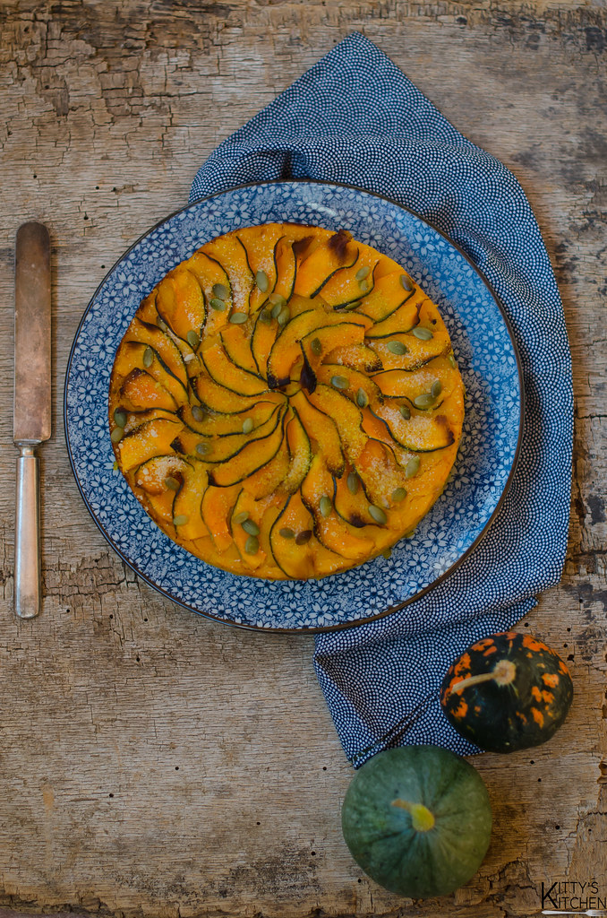 Gateau di zucca e funghi
