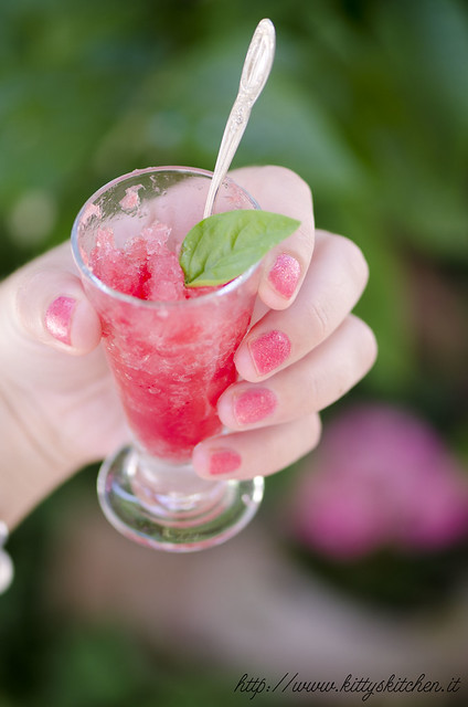 Granita di anguria e basilico