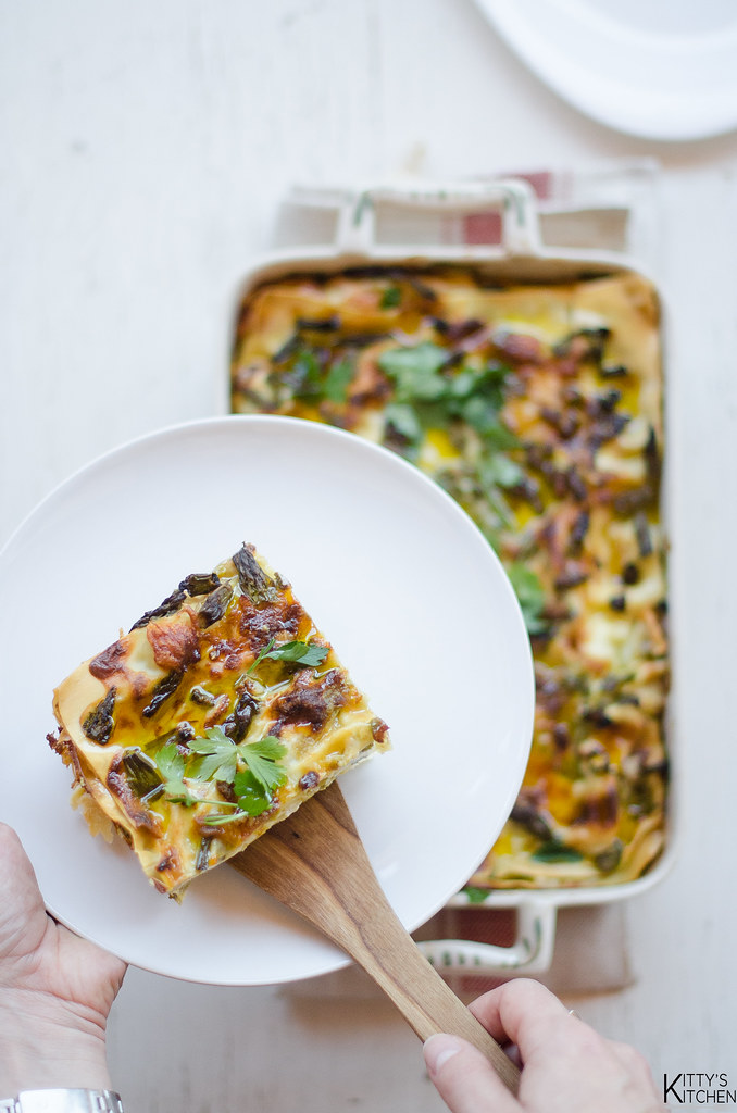 Lasagne asparagi e mozzarella