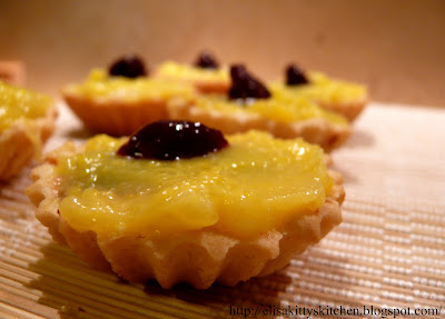 Mini Crostatine lemon curd e marmellata di visciole