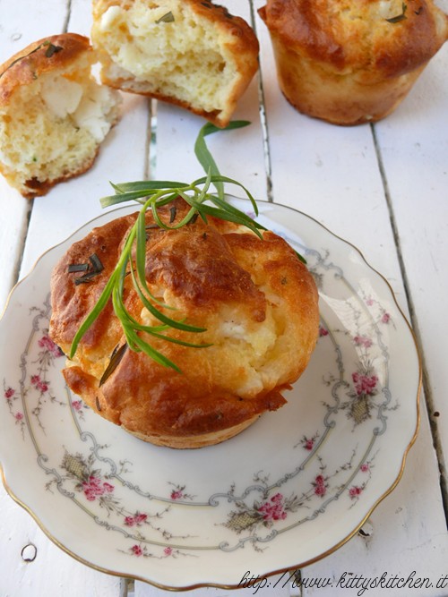 Muffin alla feta, maionese ed erbette