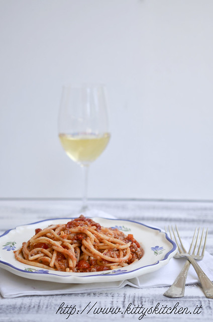 Pici con ragù di moscardini e pecorino