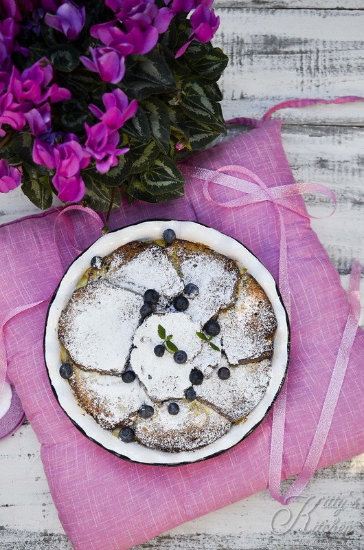 Plumcake Pudding mele e mirtilli