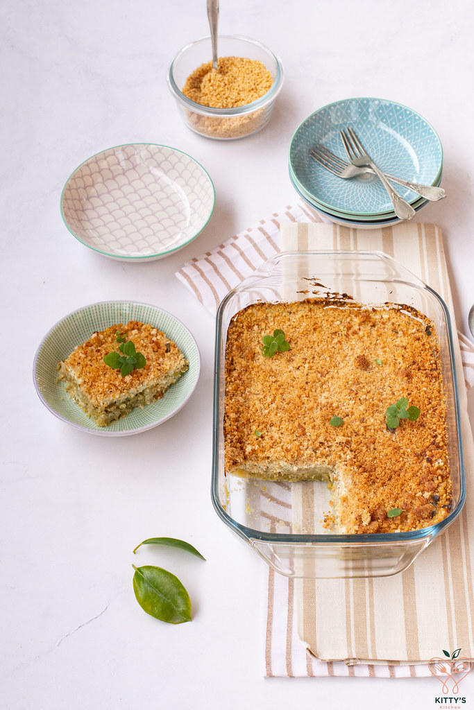 Sformato di broccoli, ricotta e olive, al forno