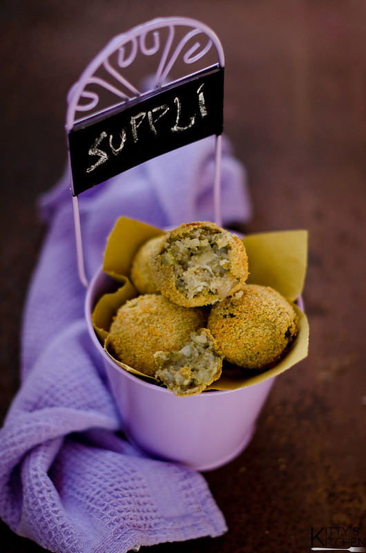 Supplì broccoli e mozzarella al forno