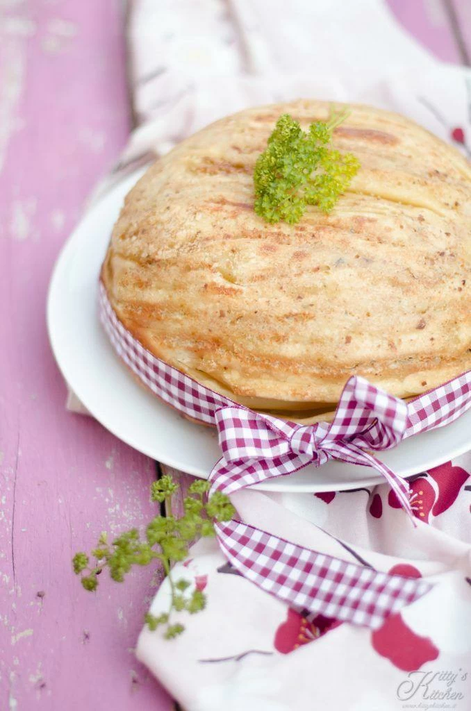 Timballo di ziti con asparagi e piselli