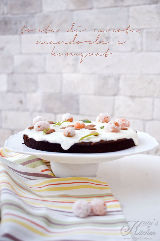 Torta di carote, mandorle e kumquat