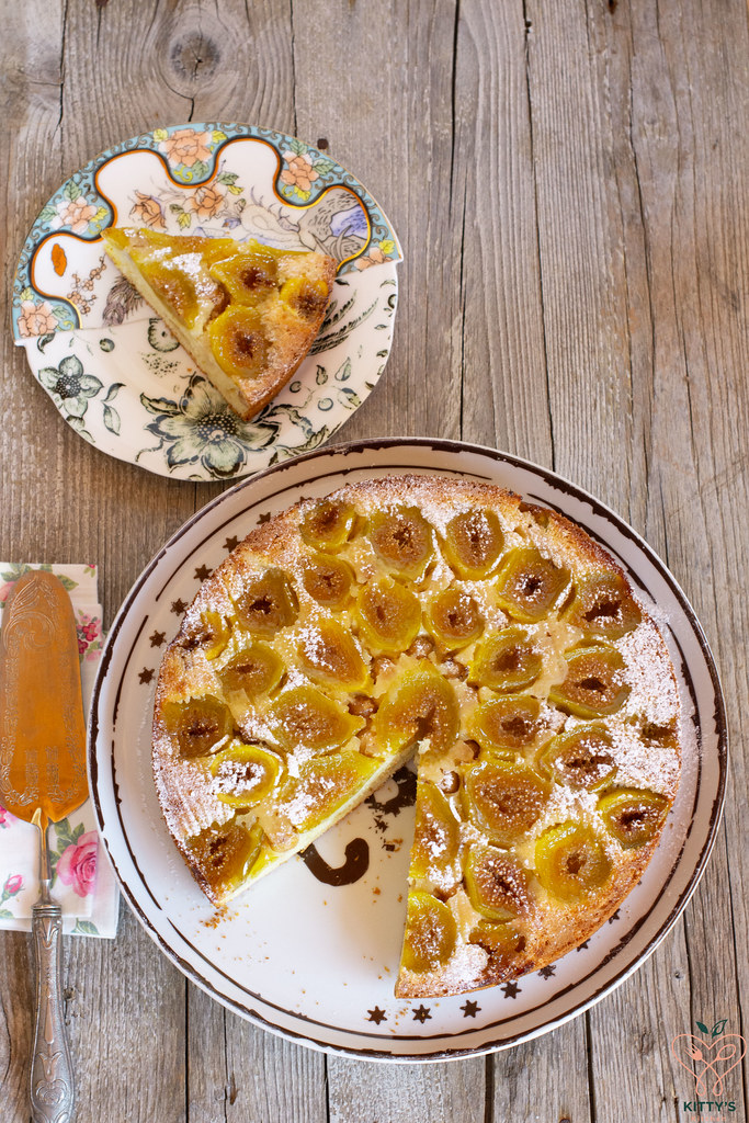 Torta rovesciata fichi, nocciole e olio extravergine