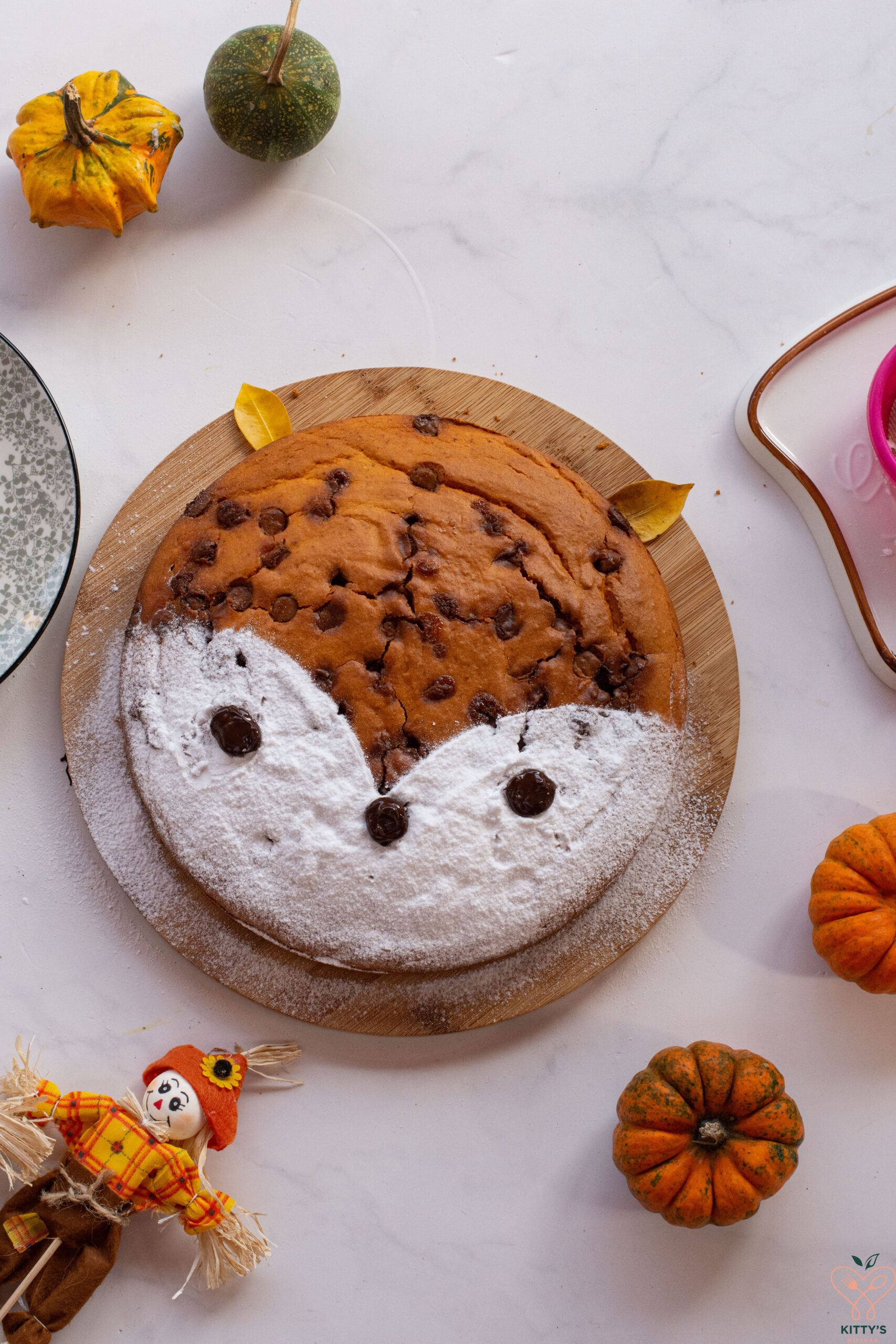 Torta volpe, zucca e caramello