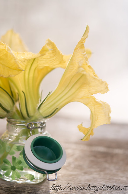 Tortino di patate, zucchine e i suoi fiori