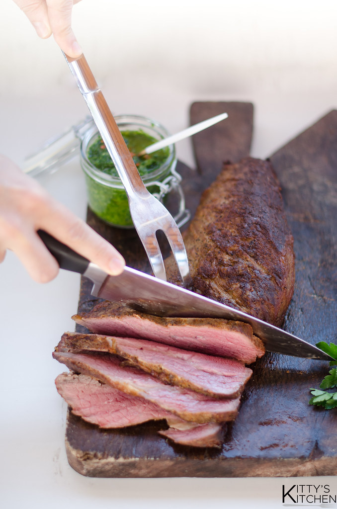 Tri tip con salsa chimichurri