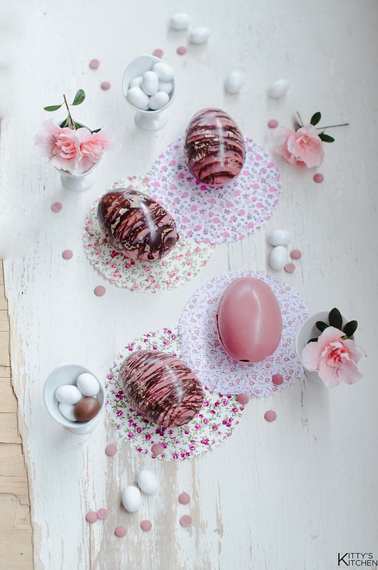 Uova di Pasqua al cioccolato Ruby